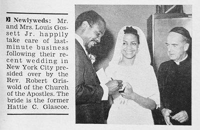  Louis Gosset Jr and his first wife Hattie Glascoe were married from 1967 to 1968.